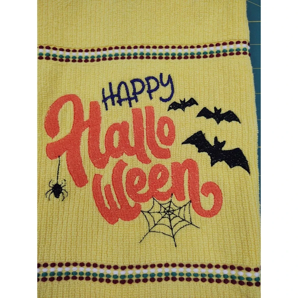 Happy Halloween Fall Halloween Kitchen Bar Tea Towel Great Gift Item!!